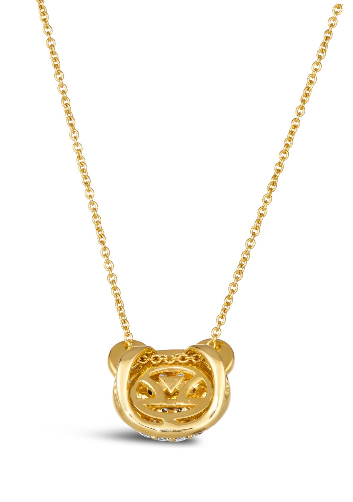 1/3 ct. t.w. Nude Diamonds™, Blackberry Diamonds® Enamel Panda Pendant Necklaceset in 14K Honey Gold™