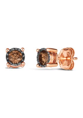 Le Vian ChocolatierÂ® Earrings Featuring 1/2 Ct. T.w. Chocolate Diamonds In 14K Strawberry Gold