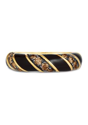 3/8 ct. t.w. Chocolate Diamonds® Chocolatier® Enamel Ring in 14K Honey Gold™