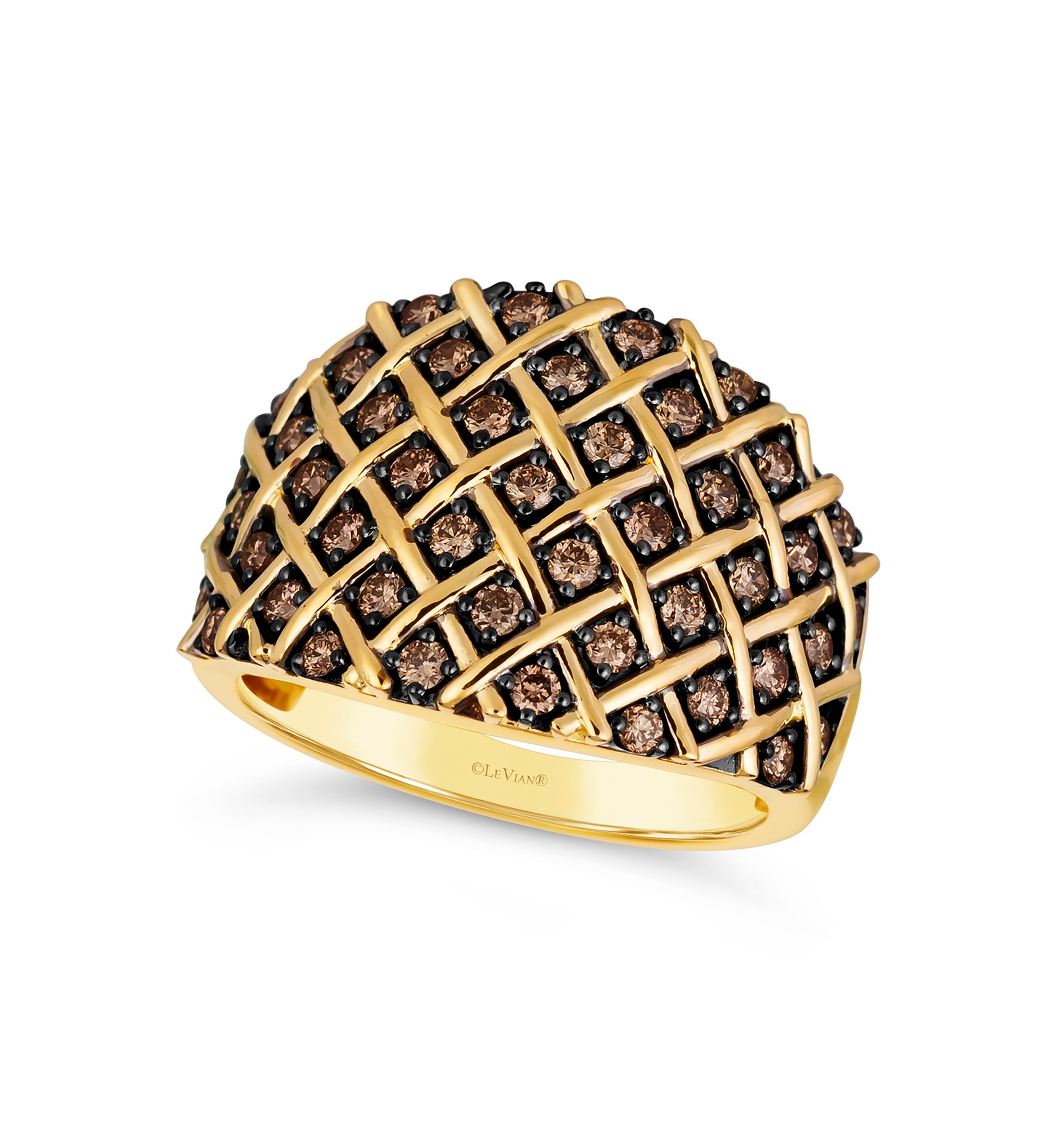 Chocolatier® Ring featuring 3/4 ct. t.w. Chocolate Diamonds® set in 14K Honey Gold™