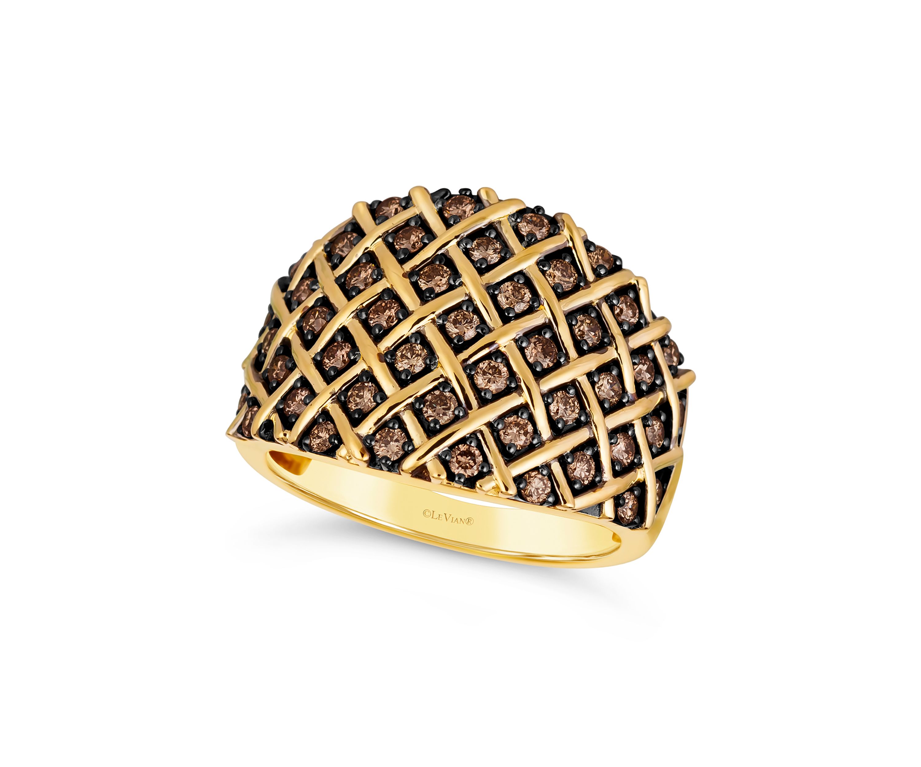 Chocolatier® Ring featuring 3/4 ct. t.w. Chocolate Diamonds® set in 14K Honey Gold™