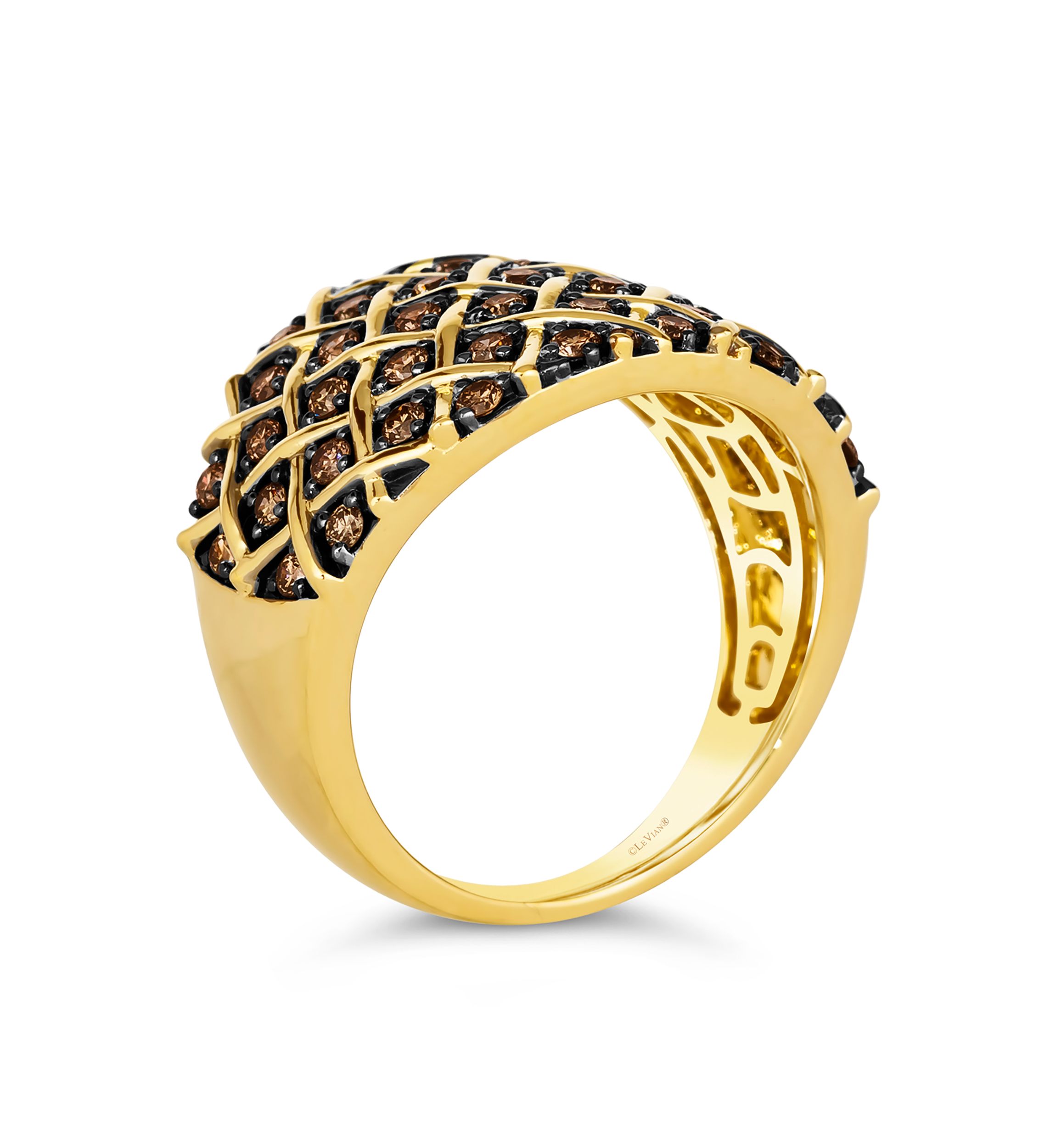 Chocolatier® Ring featuring 3/4 ct. t.w. Chocolate Diamonds® set in 14K Honey Gold™