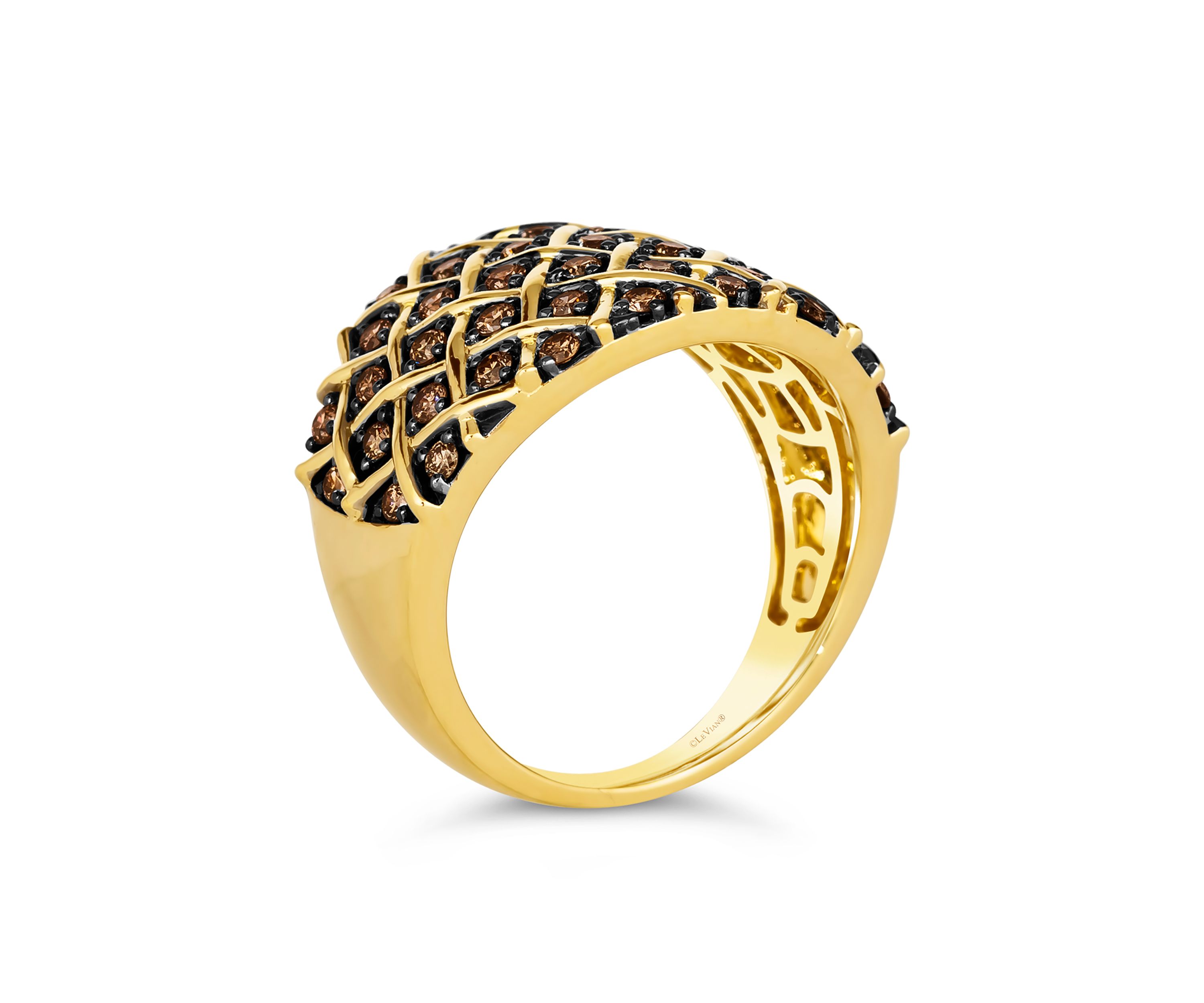 Chocolatier® Ring featuring 3/4 ct. t.w. Chocolate Diamonds® set in 14K Honey Gold™