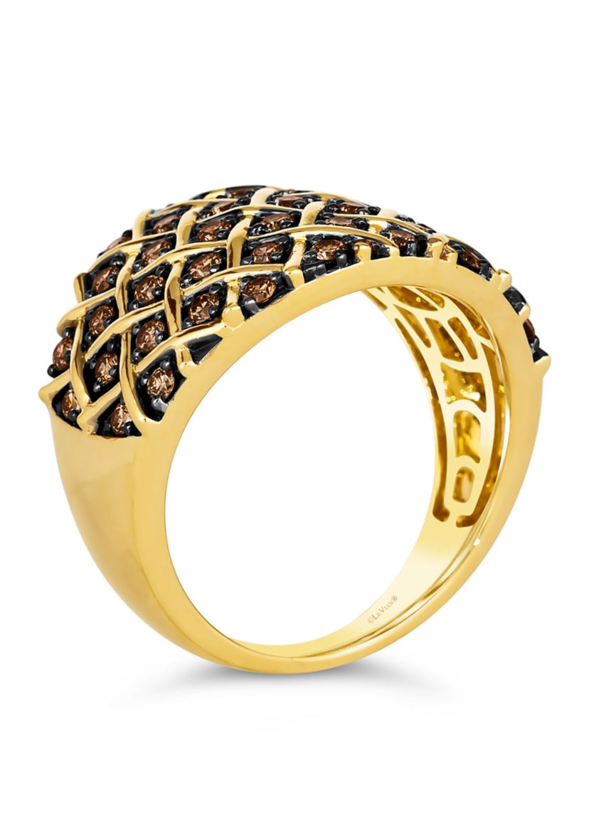 Chocolatier® Ring featuring 3/4 ct. t.w. Chocolate Diamonds® set in 14K Honey Gold™