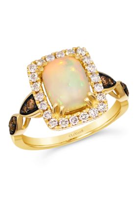 Le Vian Ring featuring 1 ct. t.w. Neopolitan Opal®, 1/6 ct. t.w. Chocolate Diamonds, 3/8 ct. t.w. Nude Diamonds™ set in 14K Honey Gold, Yellow, 7