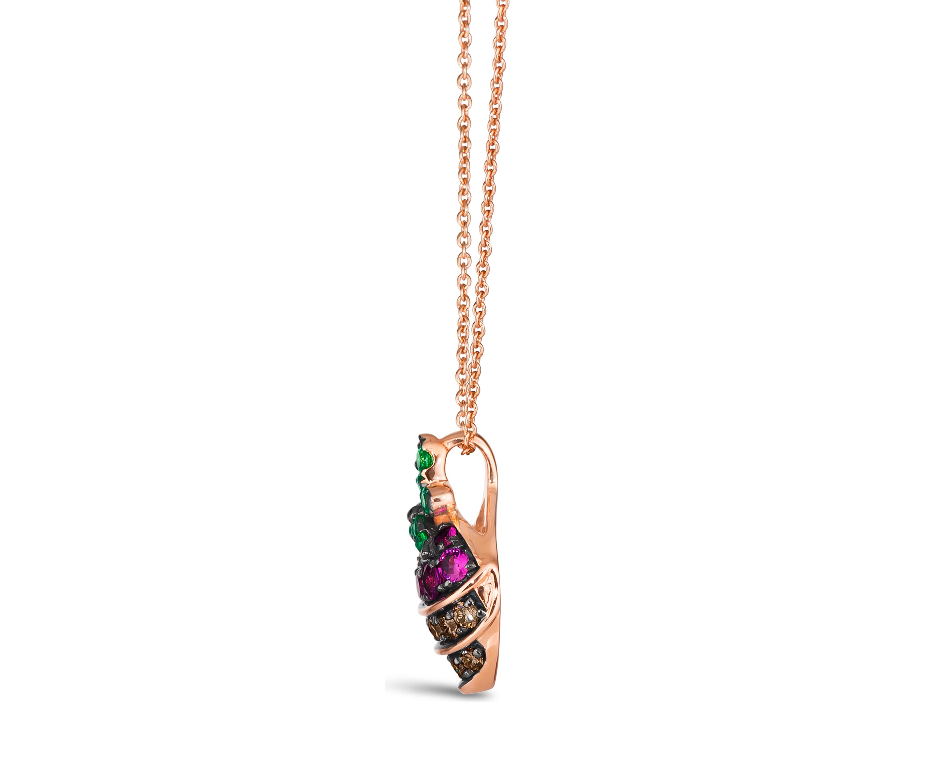 GODIVA X Le Vian® 1/5 ct. t.w. Strawberry Ruby Diamond Pendant Necklace in 14K Rose Gold