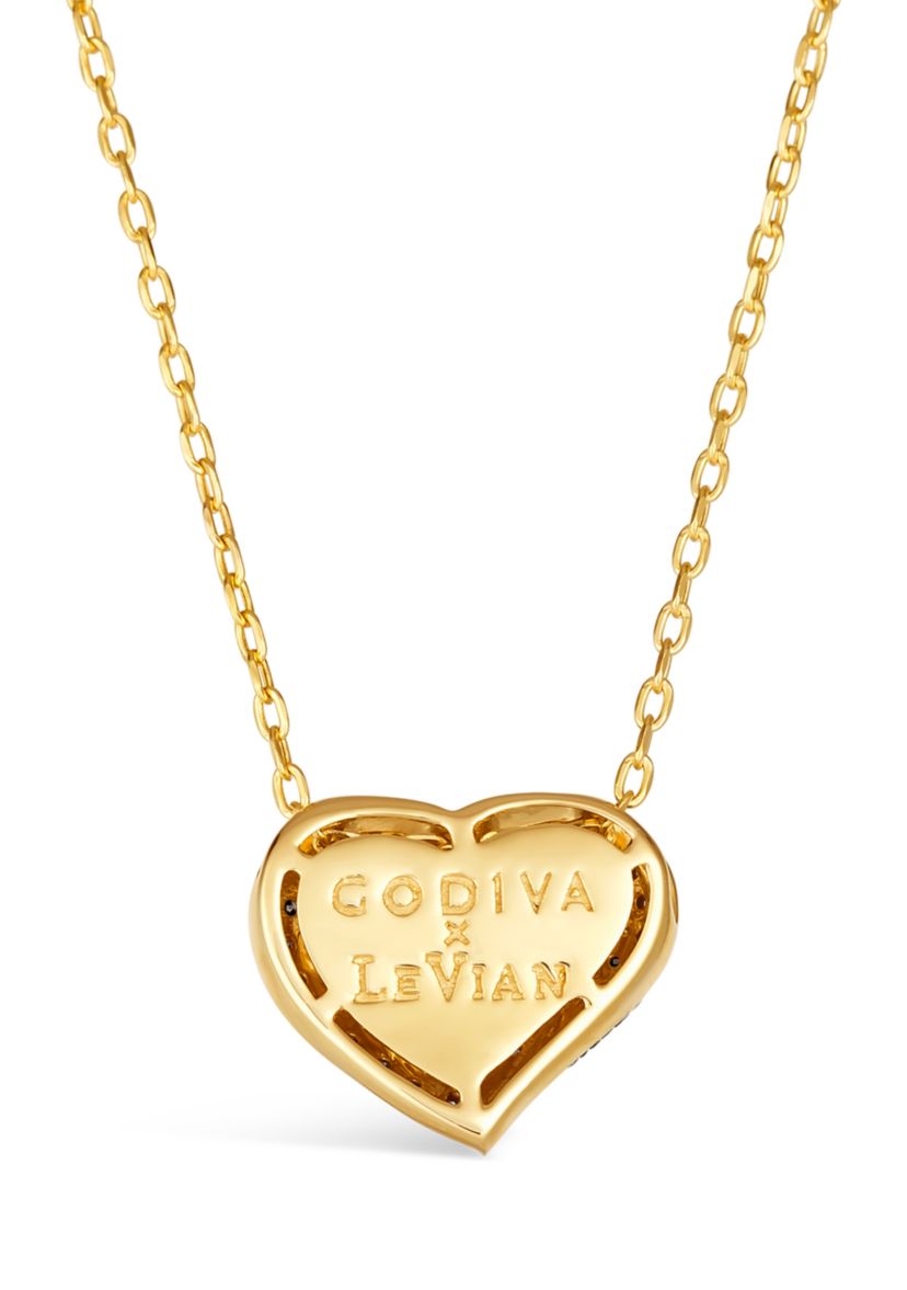 GODIVA X Le Vian® 3/4 ct. t.w. Chocolate Diamond Heart Pendant Necklace in 14K Honey Gold