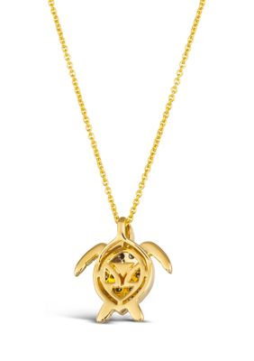 Turtle Pendant Necklace featuring 1/3 ct. t.w.Chocolate Diamonds®, Nude Diamonds™  in 14K Honey Gold™