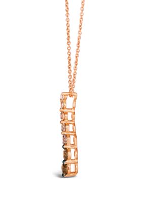 Ombré Pendant featuring 3/8 ct. t.w. Chocolate Ombré Diamonds®, 1/20 ct. t.w. Vanilla Diamonds® in 14K Strawberry Gold®