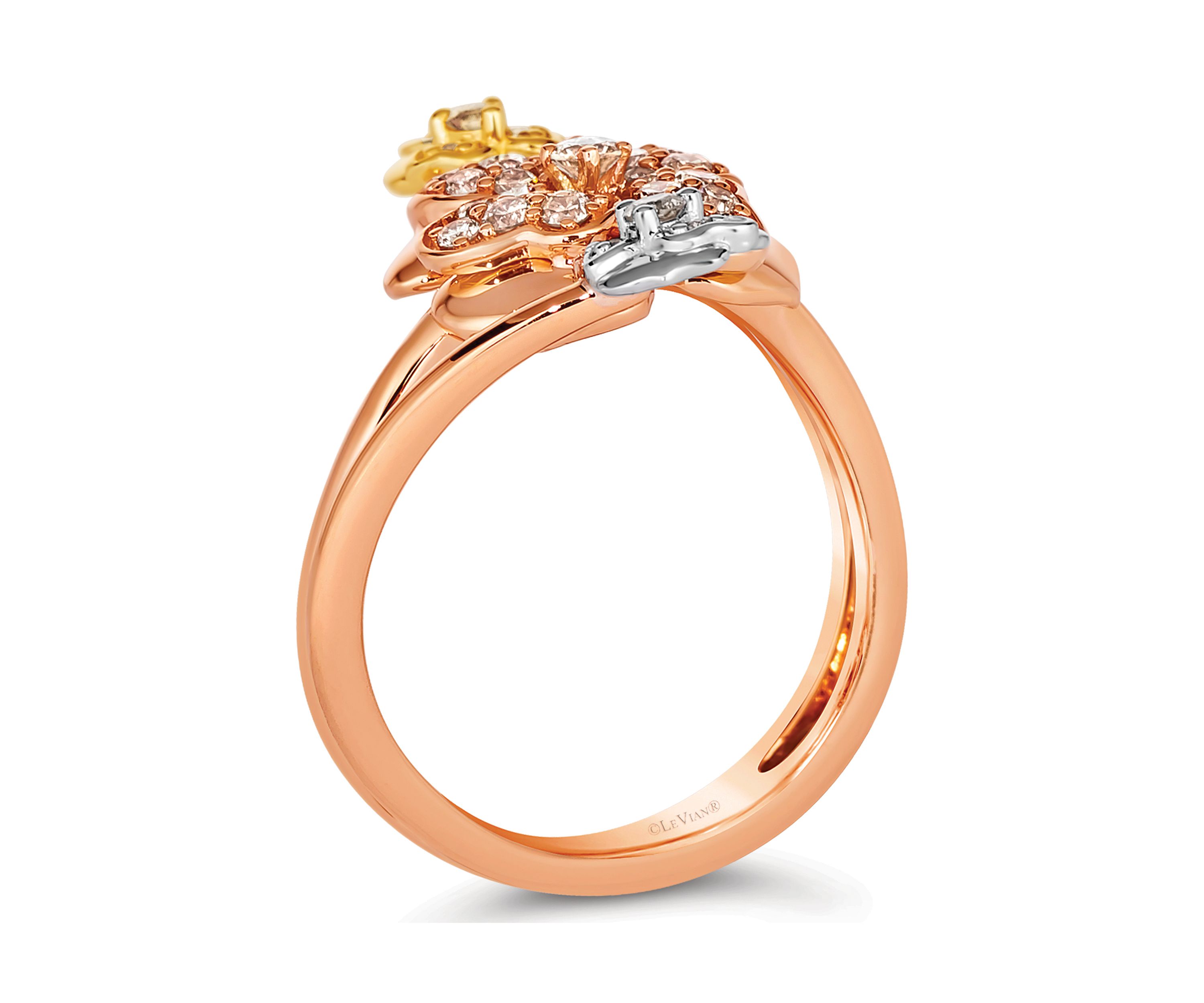 1/2 ct. t.w. Nude Diamonds™ Ring in 14K Tri Tone Gold