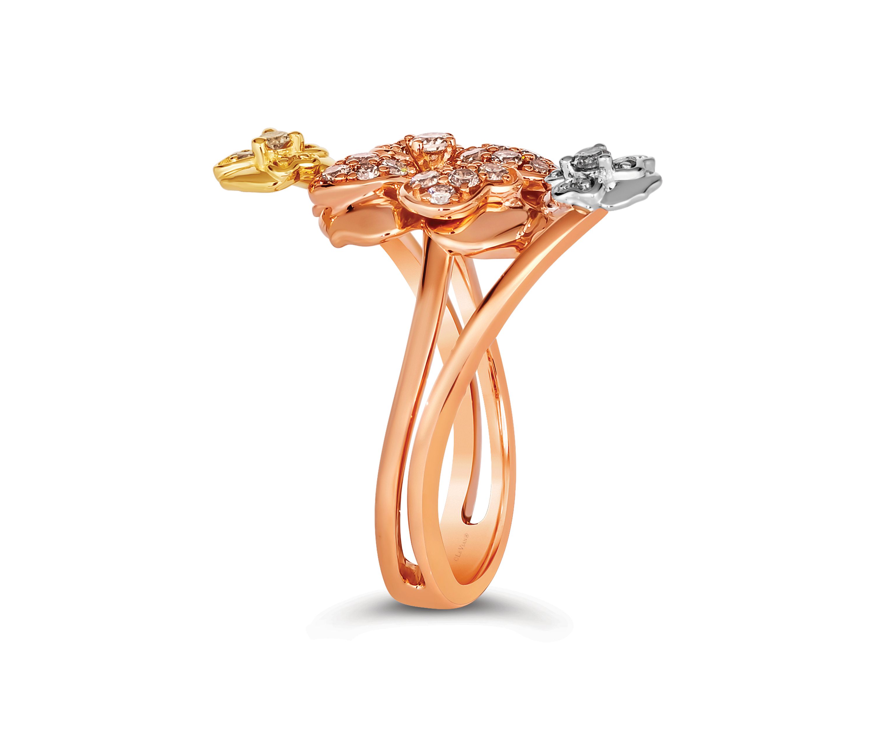 1/2 ct. t.w. Nude Diamonds™ Ring in 14K Tri Tone Gold