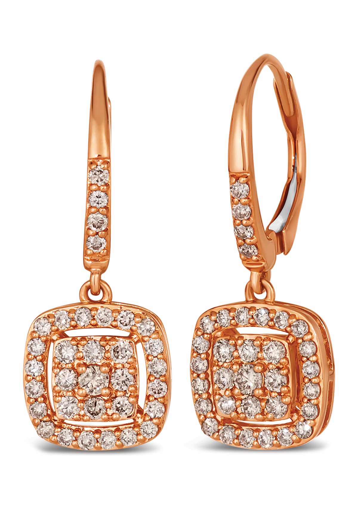 5/8 ct. t.w. Nude Diamonds™ Drop Earrings in 14K Strawberry Gold®