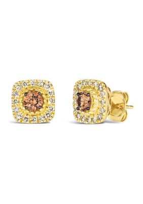 Le Vian Earrings featuring 3/8 ct. t.w. Chocolate Diamonds, 1/3 ct. t.w. Nude Diamondsâ¢ set in 14K Honey Gold -  5400455TSNY36YG