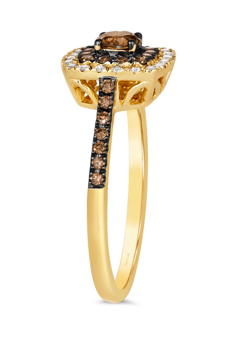  Ring featuring 3/8 ct. t.w. Chocolate Diamonds®, 1/8 ct. t.w. Nude Diamonds™ set in 14K Honey Gold™