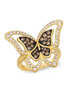 1/2 ct. t.w. Chocolate Diamonds®, 1/2 ct. t.w. Nude Diamonds™ Ring in 14K Honey Gold™