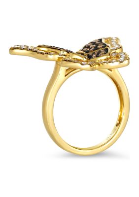 1/2 ct. t.w. Chocolate Diamonds®, 1/2 ct. t.w. Nude Diamonds™ Ring in 14K Honey Gold™
