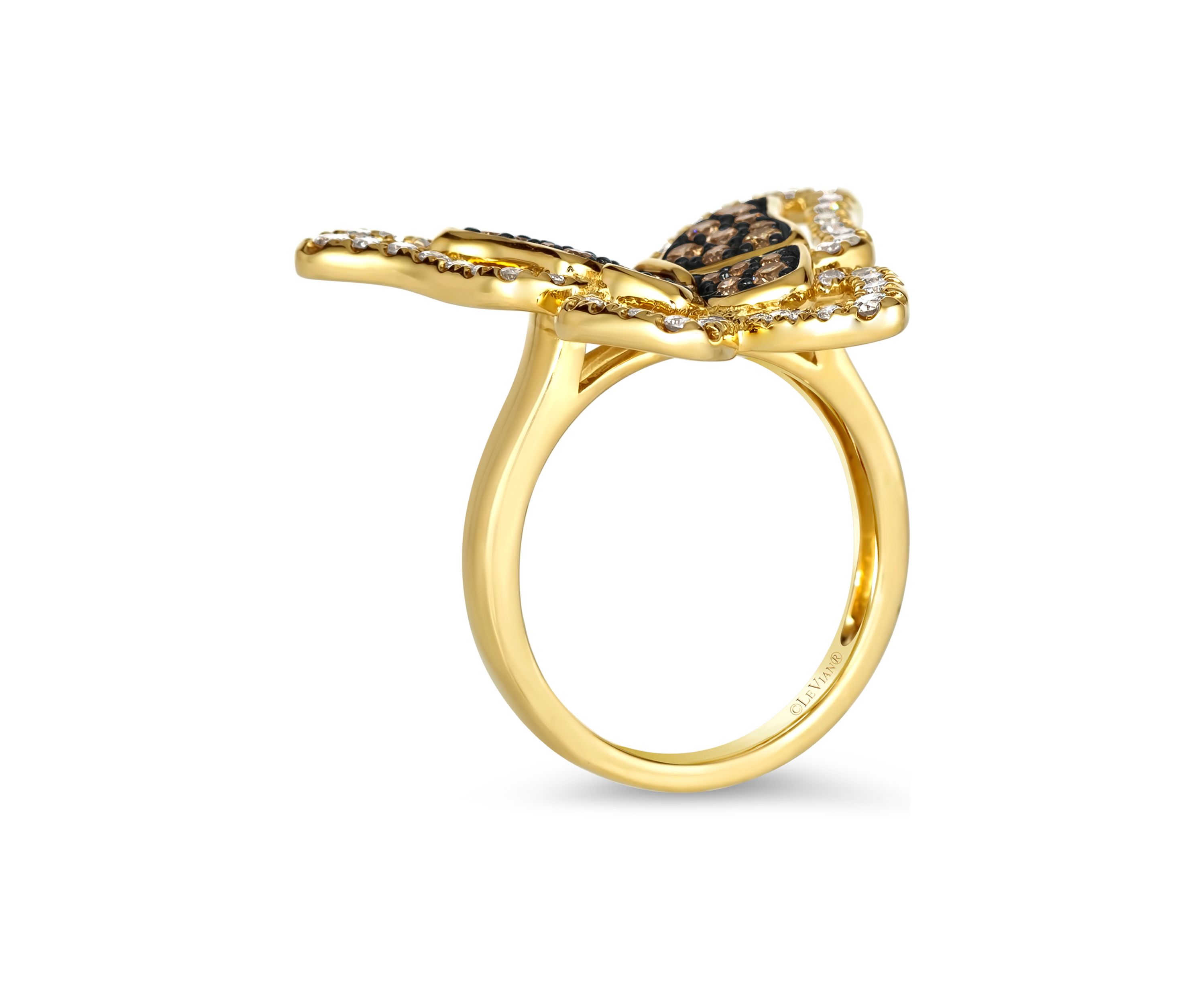 1/2 ct. t.w. Chocolate Diamonds®, 1/2 ct. t.w. Nude Diamonds™ Ring in 14K Honey Gold™