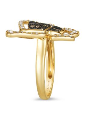 1/2 ct. t.w. Chocolate Diamonds®, 1/2 ct. t.w. Nude Diamonds™ Ring in 14K Honey Gold™