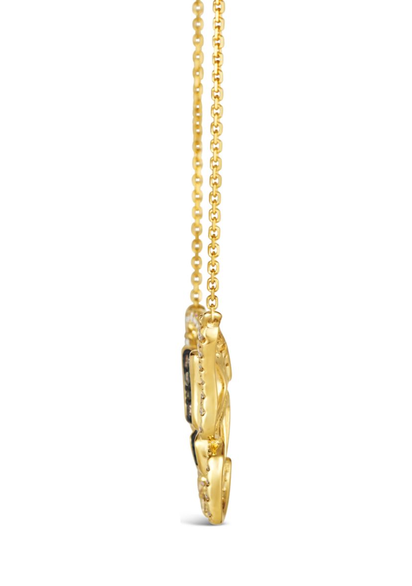 1/2 ct. t.w. Chocolate Diamonds®, 1/2 ct. t.w. Nude Diamonds™ Butterfly Pendant Necklace in 14K Honey Gold™