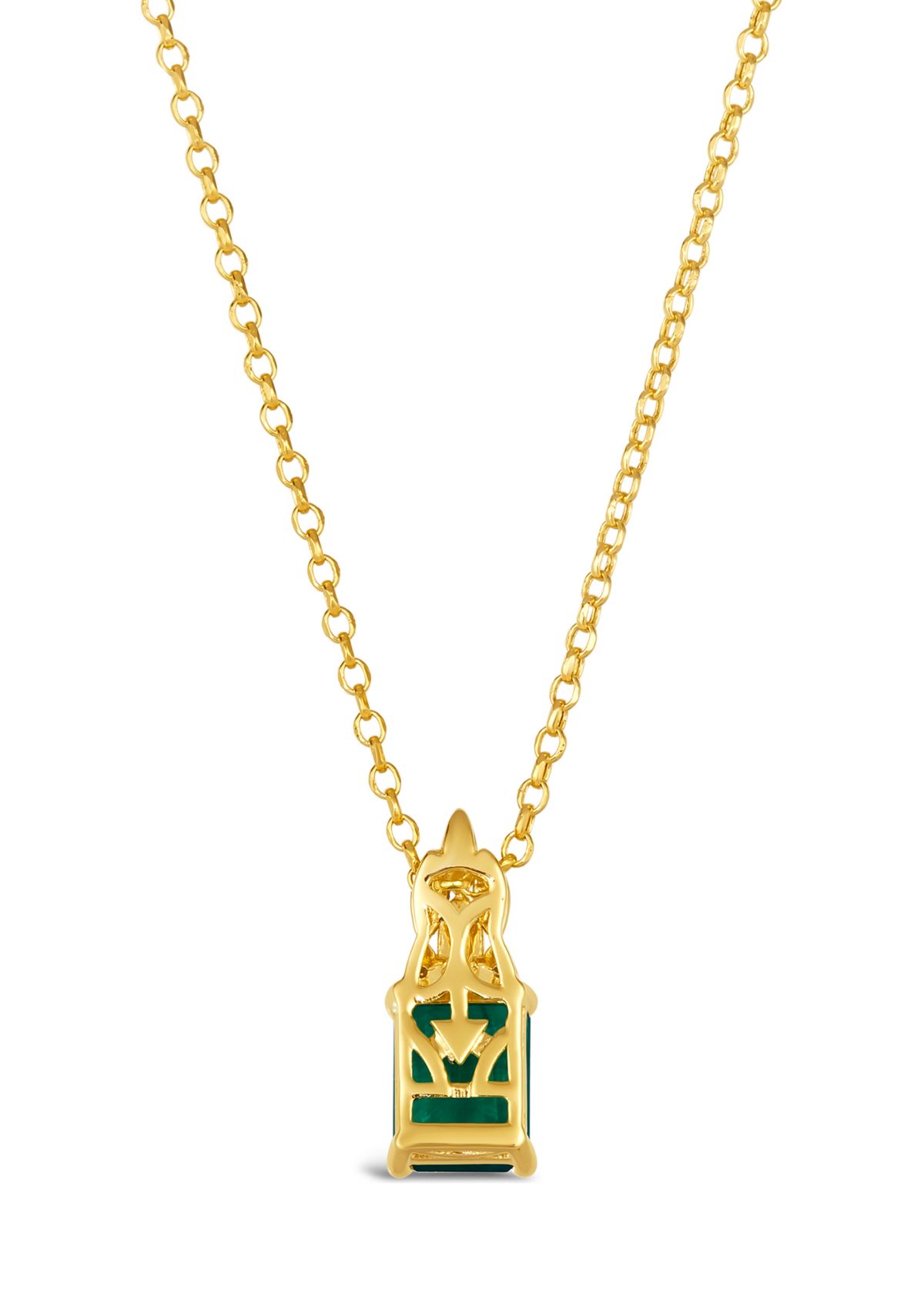1.2 ct. t.w. Costa Smeralda Emeralds™, 1/20 ct. t.w. Nude Diamonds™, Chocolate Diamonds® Pendant Necklace in 14K Honey Gold™