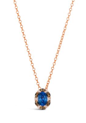 Pendant featuring 3/4 ct. t.w. Blueberry Sapphire™, 1/10 ct. t.w. Chocolate Diamonds®, 1/20 ct. t.w. Nude Diamonds™ set in 14K Strawberry Gold®