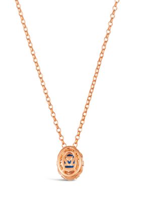 Pendant featuring 3/4 ct. t.w. Blueberry Sapphire™, 1/10 ct. t.w. Chocolate Diamonds®, 1/20 ct. t.w. Nude Diamonds™ set in 14K Strawberry Gold®