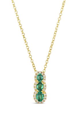 Pendant featuring 5/8 ct. t.w. Costa Smeralda Emeralds™, 1/6 ct. t.w. Nude Diamonds™ set in 14K Honey Gold™