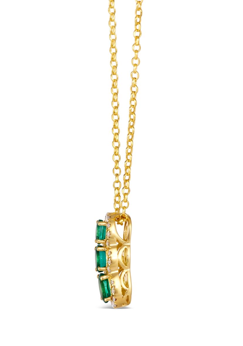 Pendant featuring 5/8 ct. t.w. Costa Smeralda Emeralds™, 1/6 ct. t.w. Nude Diamonds™ set in 14K Honey Gold™