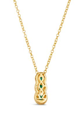 Pendant featuring 5/8 ct. t.w. Costa Smeralda Emeralds™, 1/6 ct. t.w. Nude Diamonds™ set in 14K Honey Gold™