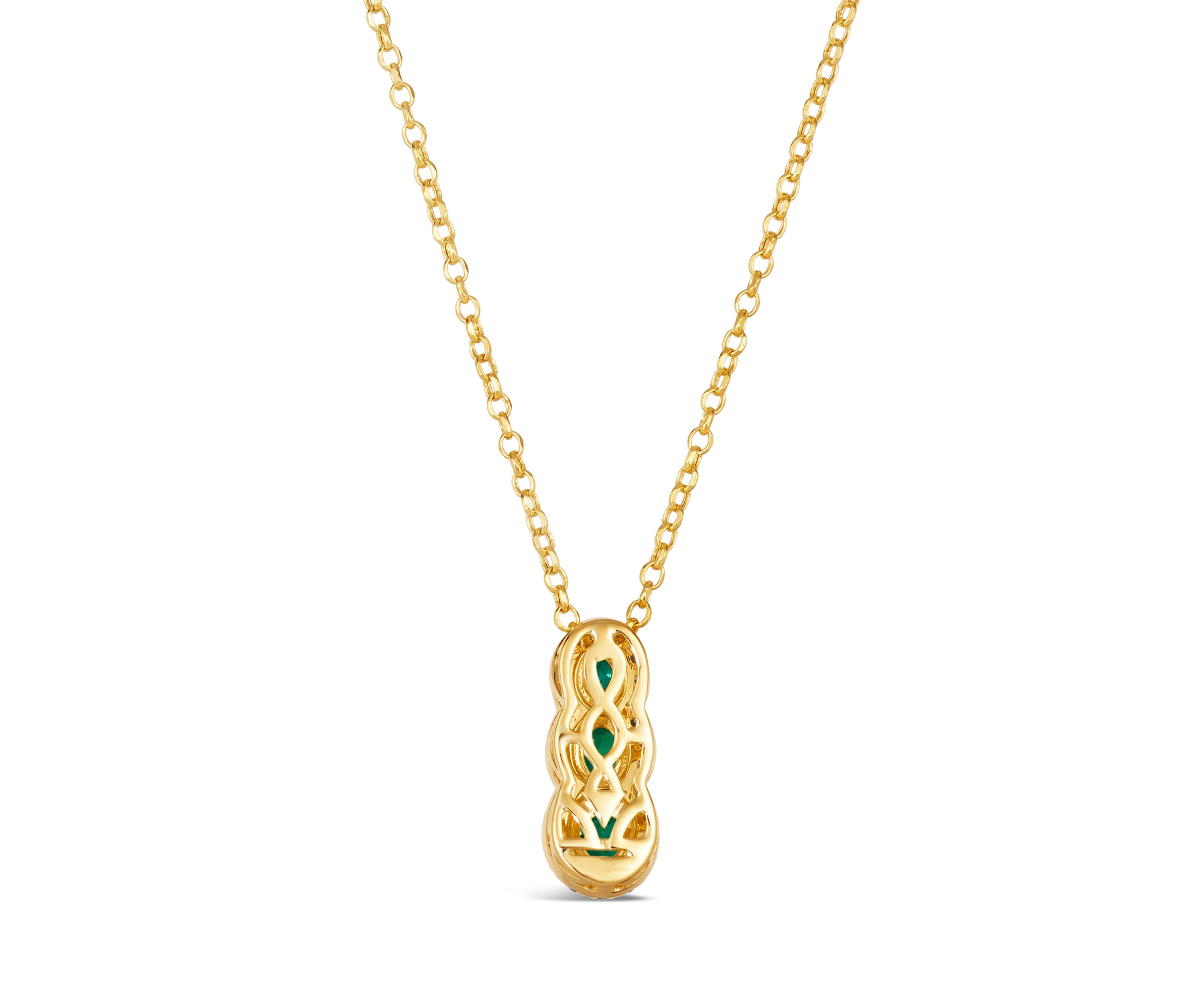 Pendant featuring 5/8 ct. t.w. Costa Smeralda Emeralds™, 1/6 ct. t.w. Nude Diamonds™ set in 14K Honey Gold™