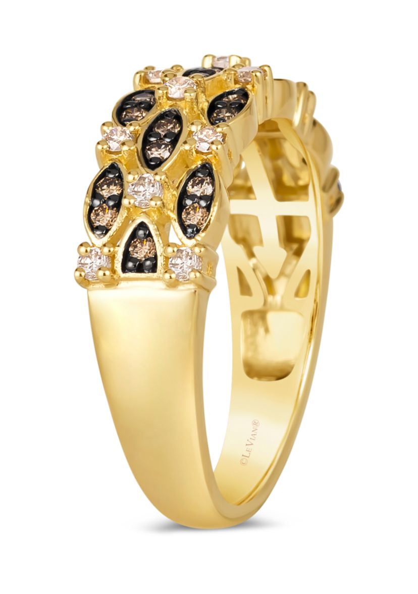 1/4 ct. t.w. Nude Diamonds™, 1/4 ct. t.w. Chocolate Diamonds® Ring in 14K Honey Gold™