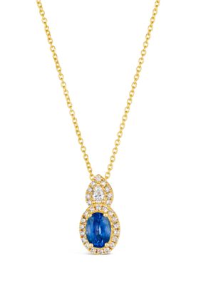 Le Vian Pendant featuring 3/4 ct. t.w. Blueberry Sapphireâ¢, 1/15 ct. t.w. Vanilla Diamonds, 1/5 ct. t.w. Nude Diamondsâ¢ set in 14K Honey Gold