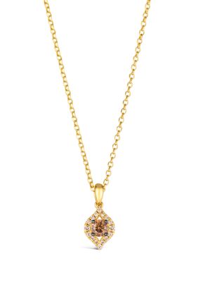 1/3 ct. t.w. Chocolate Diamonds®, 1/8 ct. t.w. Nude Diamonds™ Necklace in 14K Honey Gold™