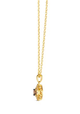 1/3 ct. t.w. Chocolate Diamonds®, 1/8 ct. t.w. Nude Diamonds™ Necklace in 14K Honey Gold™