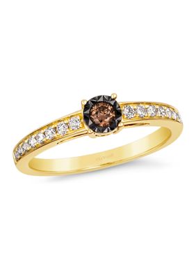 Le Vian Diamond Illusion 1/3 Ct. T.w. Diamond Ring In 14K Honey Gold