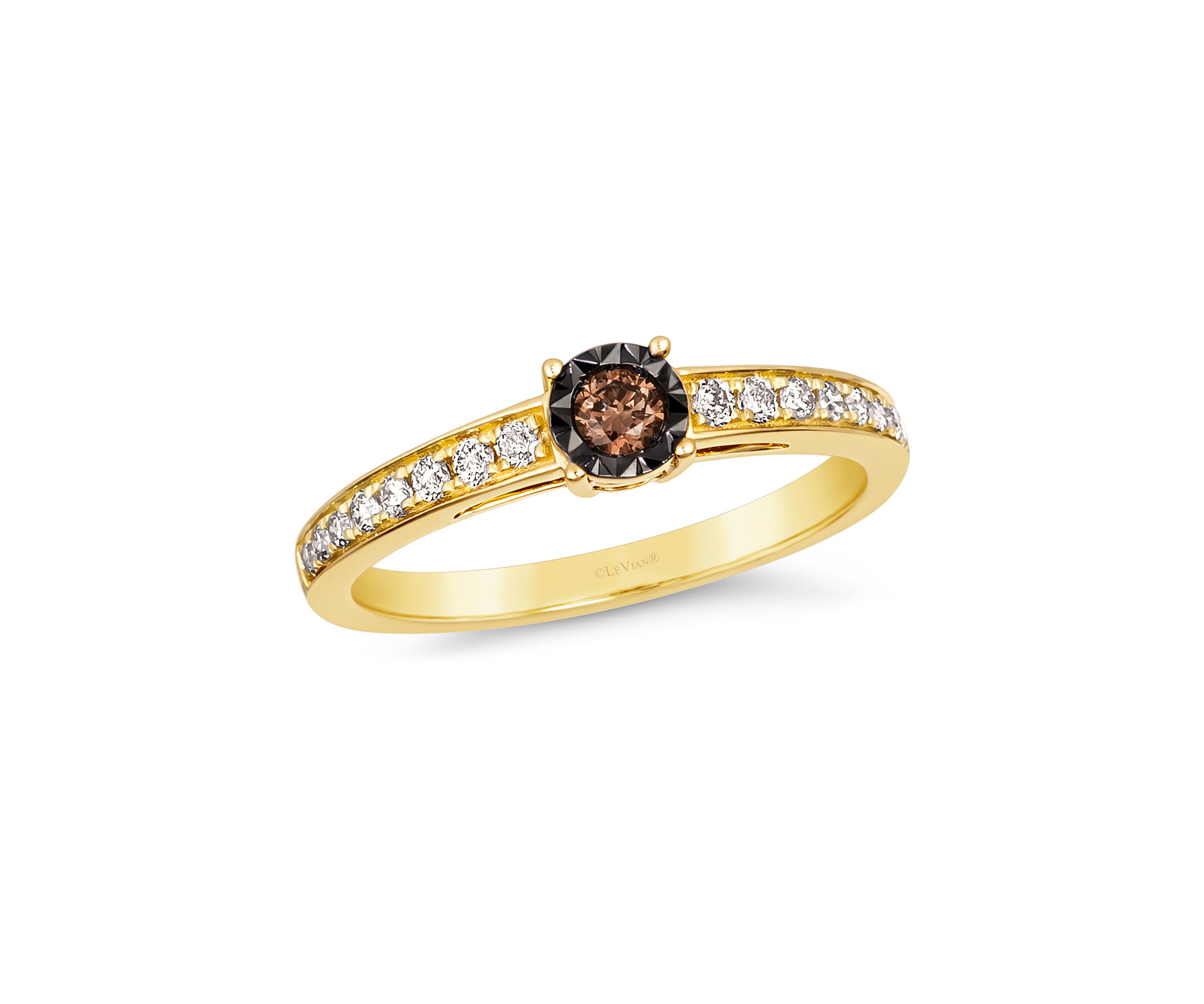 Diamond Illusion 1/3 ct. t.w. Diamond Ring in 14K Honey Gold 