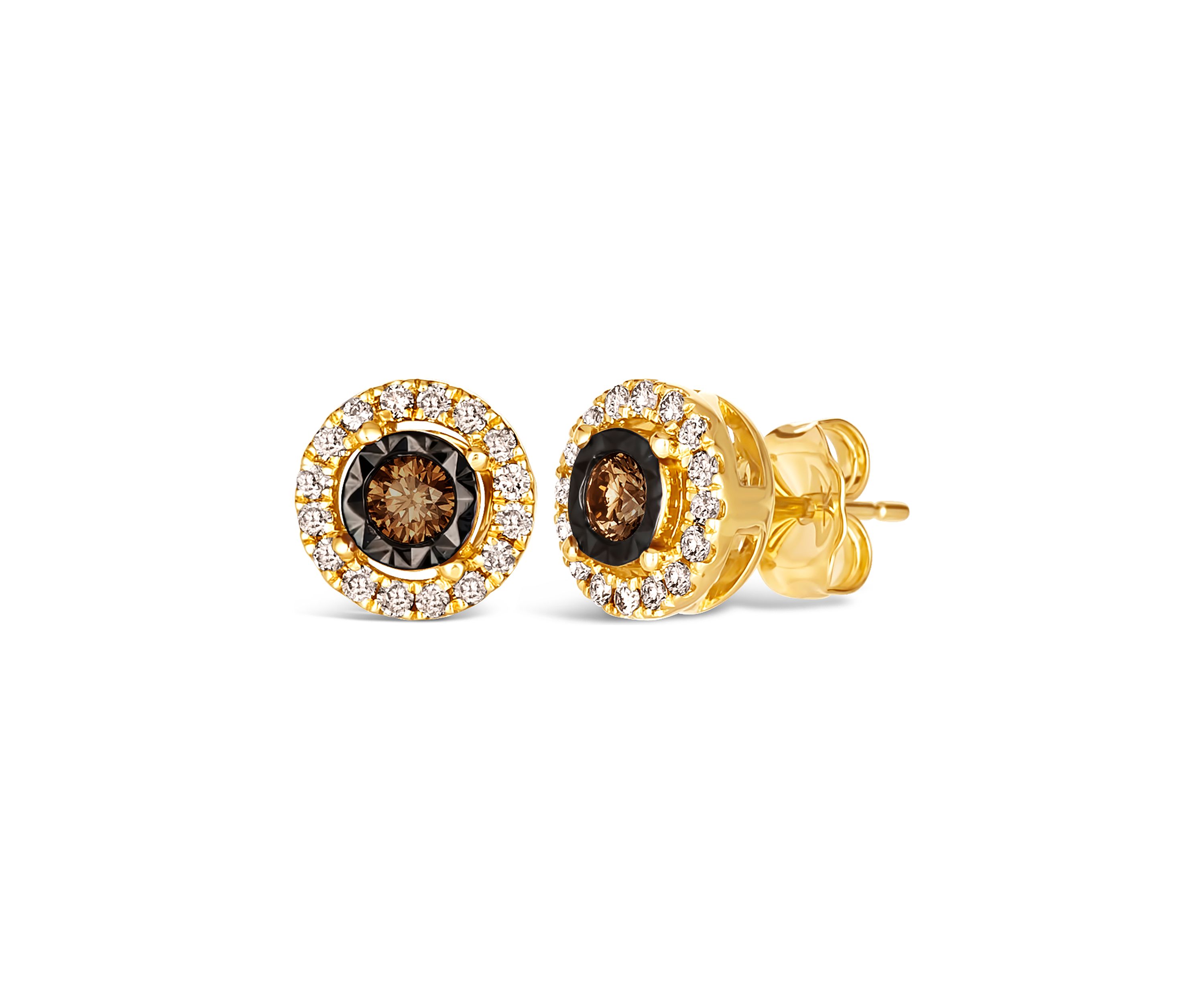 Diamond Illusion 3/8 ct. t.w. Diamond Stud Earrings in 14K Yellow Gold
