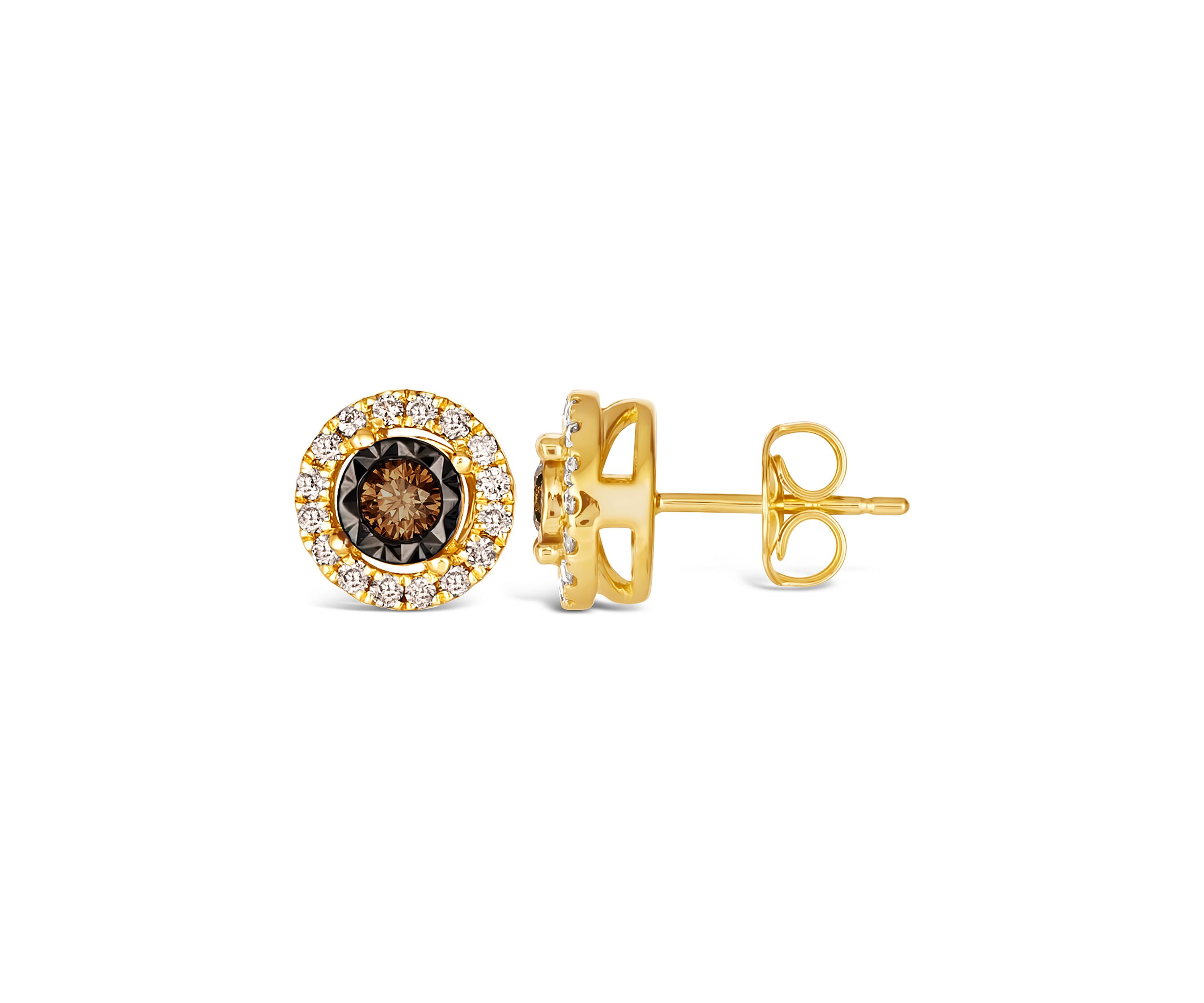 Diamond Illusion 3/8 ct. t.w. Diamond Stud Earrings in 14K Yellow Gold