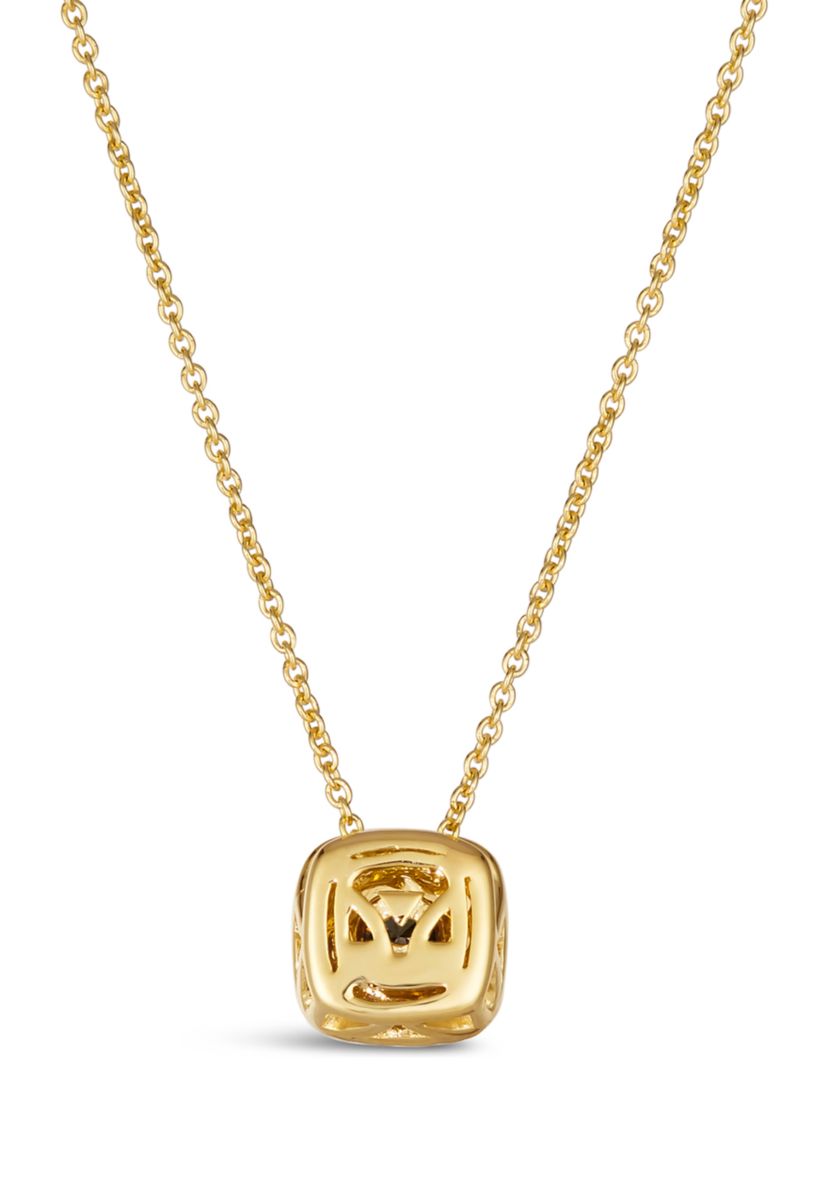 1/5 ct. t.w. Diamond Illusion Square Pendant Necklace in 14K Yellow Gold