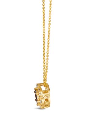 Diamond Illusion 1/5 ct. t.w. Diamond Pendant Necklace in 14K Yellow Gold