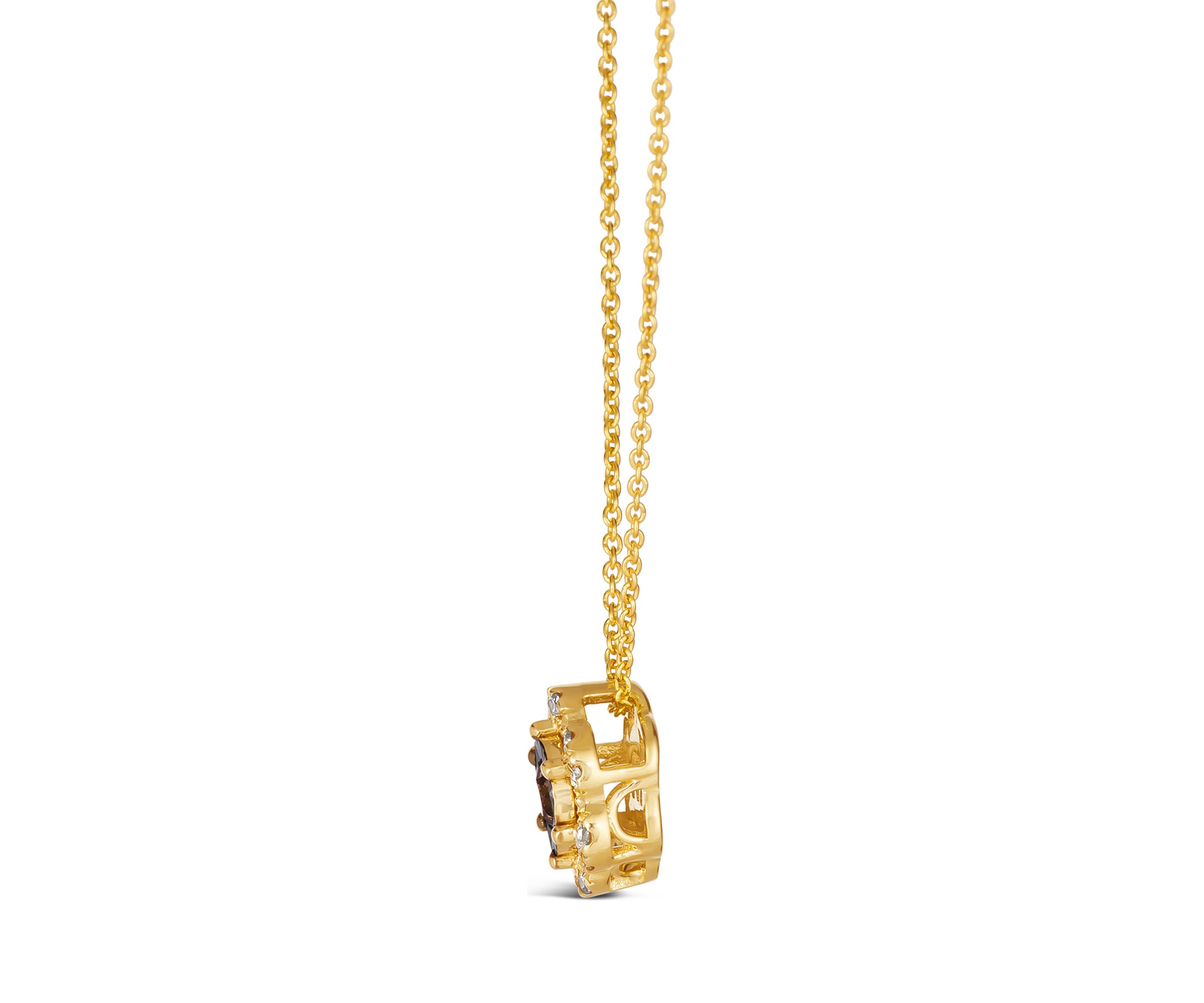 Diamond Illusion 1/5 ct. t.w. Diamond Pendant Necklace in 14K Yellow Gold