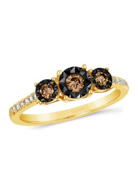 Le Vian Diamond Illusion 1/3 Ct. T.w. Diamond Ring In 14K Yellow Gold