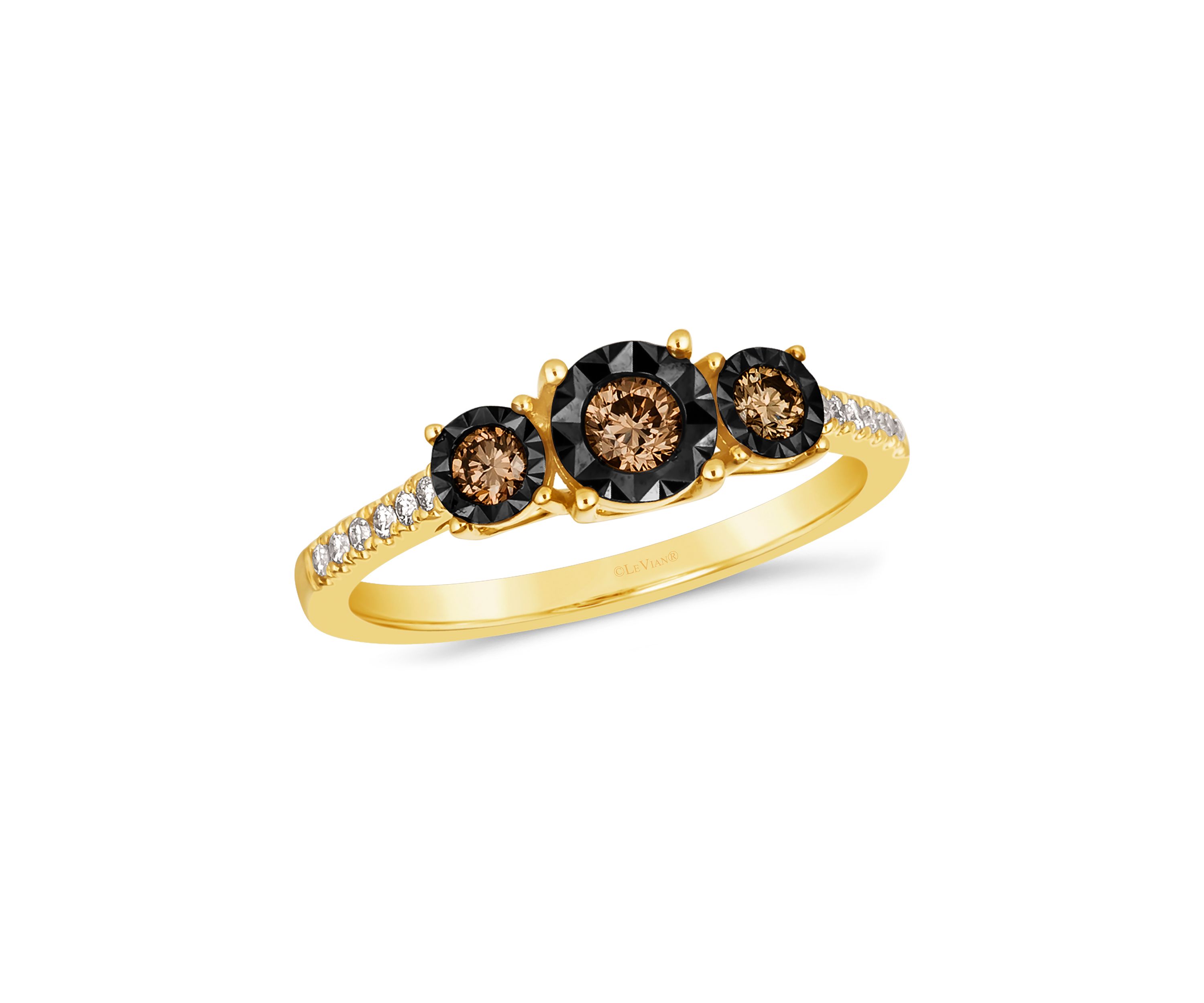 Diamond Illusion 1/3 ct. t.w. Diamond Ring in 14K Yellow Gold 