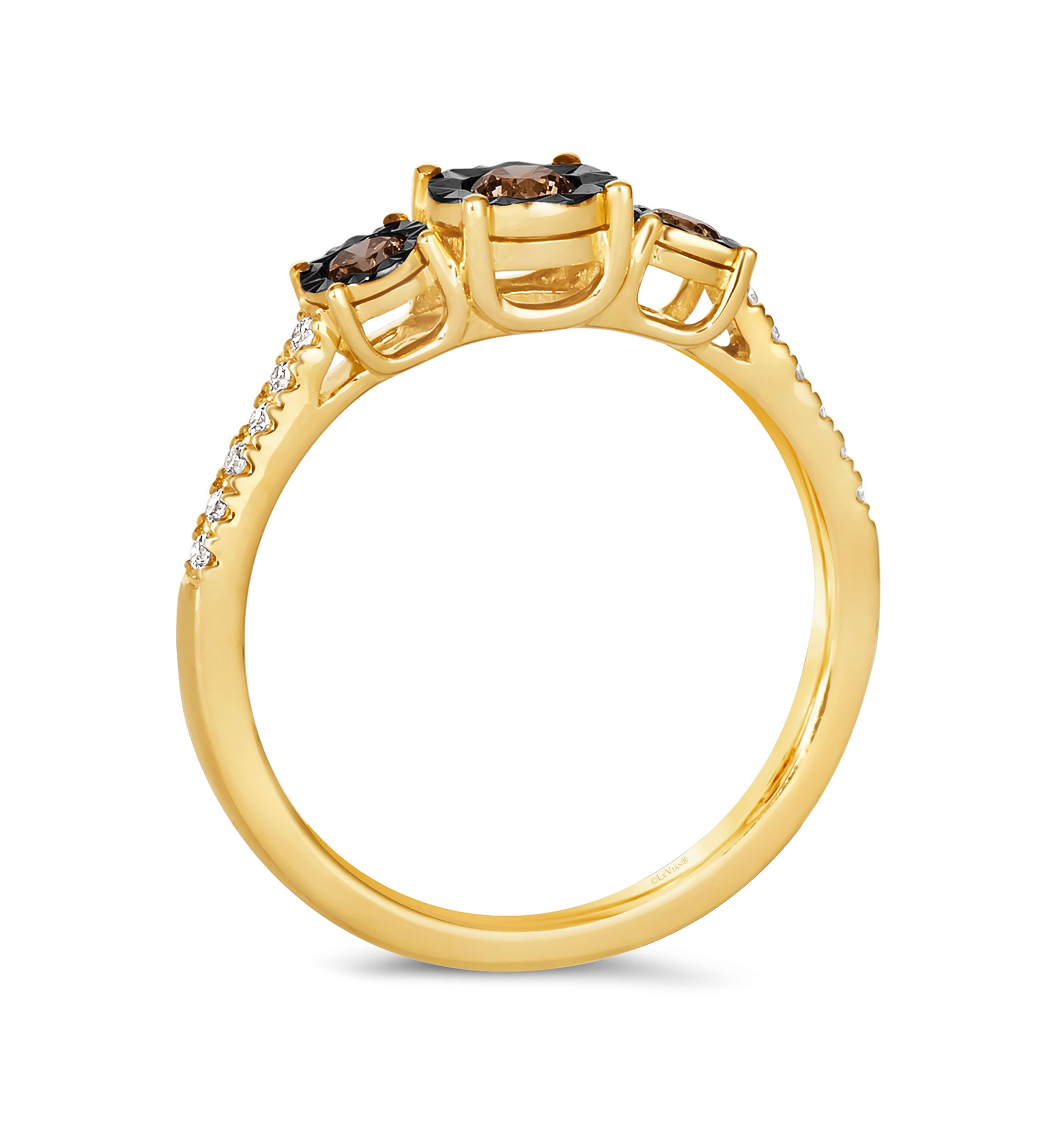 Diamond Illusion 1/3 ct. t.w. Diamond Ring in 14K Yellow Gold 