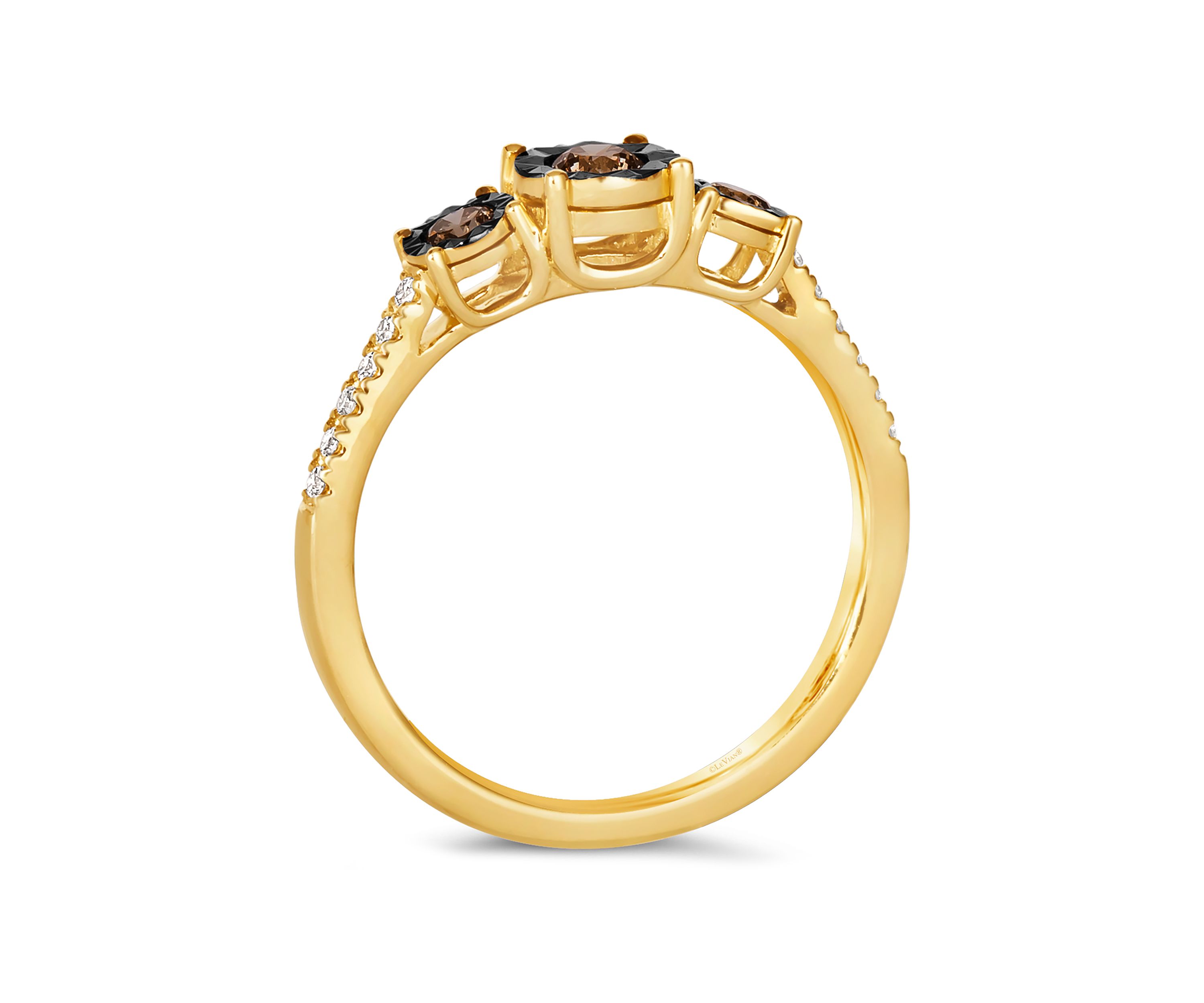 Diamond Illusion 1/3 ct. t.w. Diamond Ring in 14K Yellow Gold 