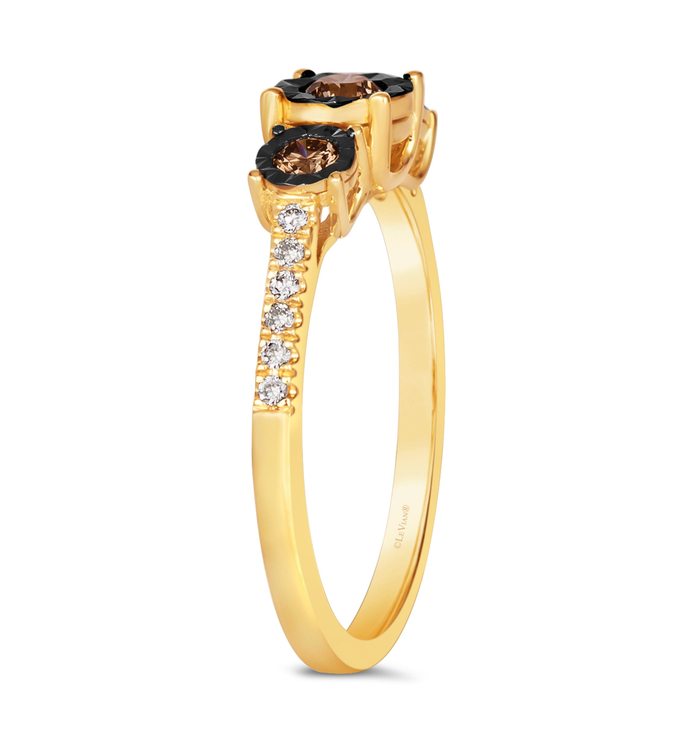 Diamond Illusion 1/3 ct. t.w. Diamond Ring in 14K Yellow Gold 