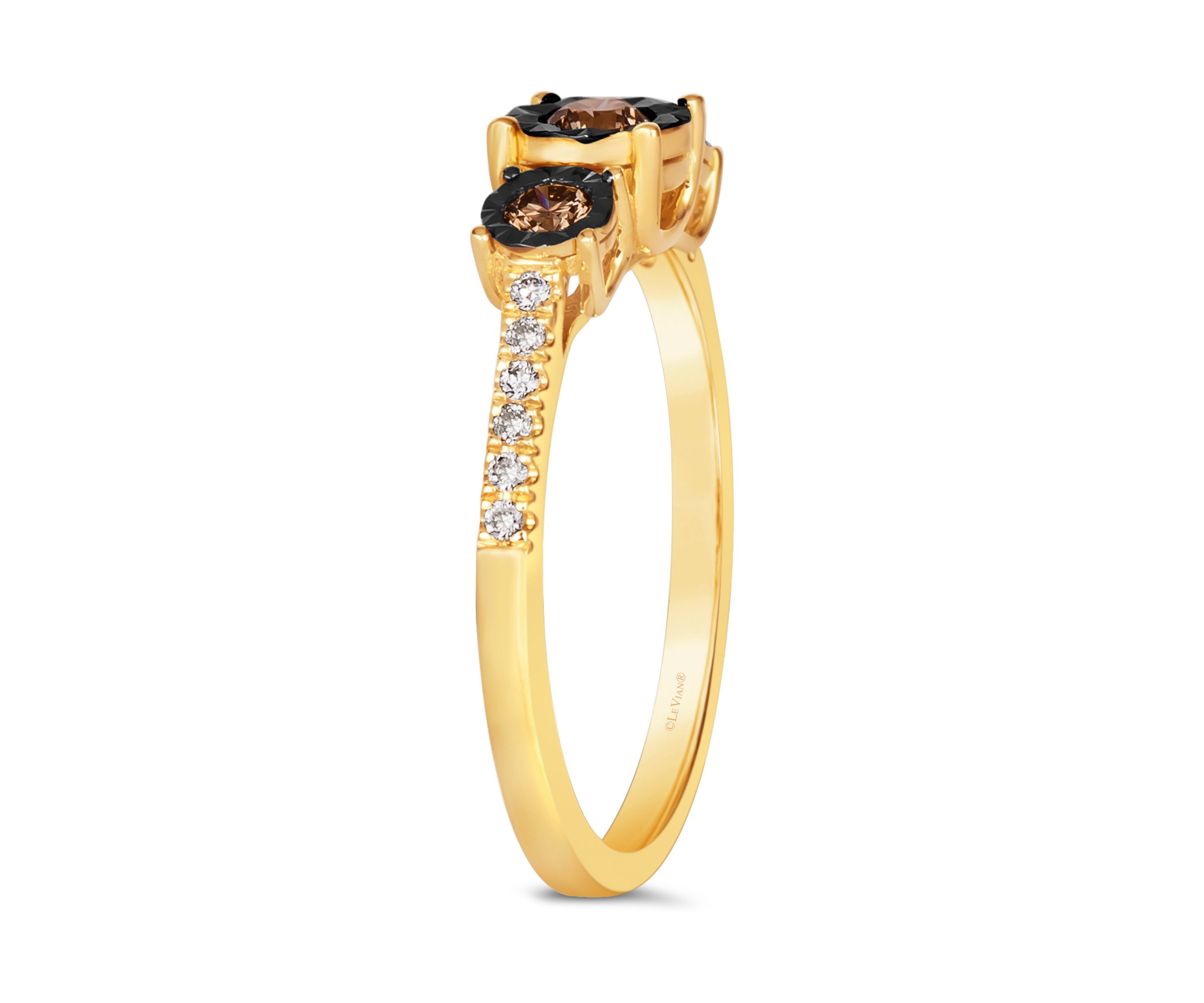 Diamond Illusion 1/3 ct. t.w. Diamond Ring in 14K Yellow Gold 