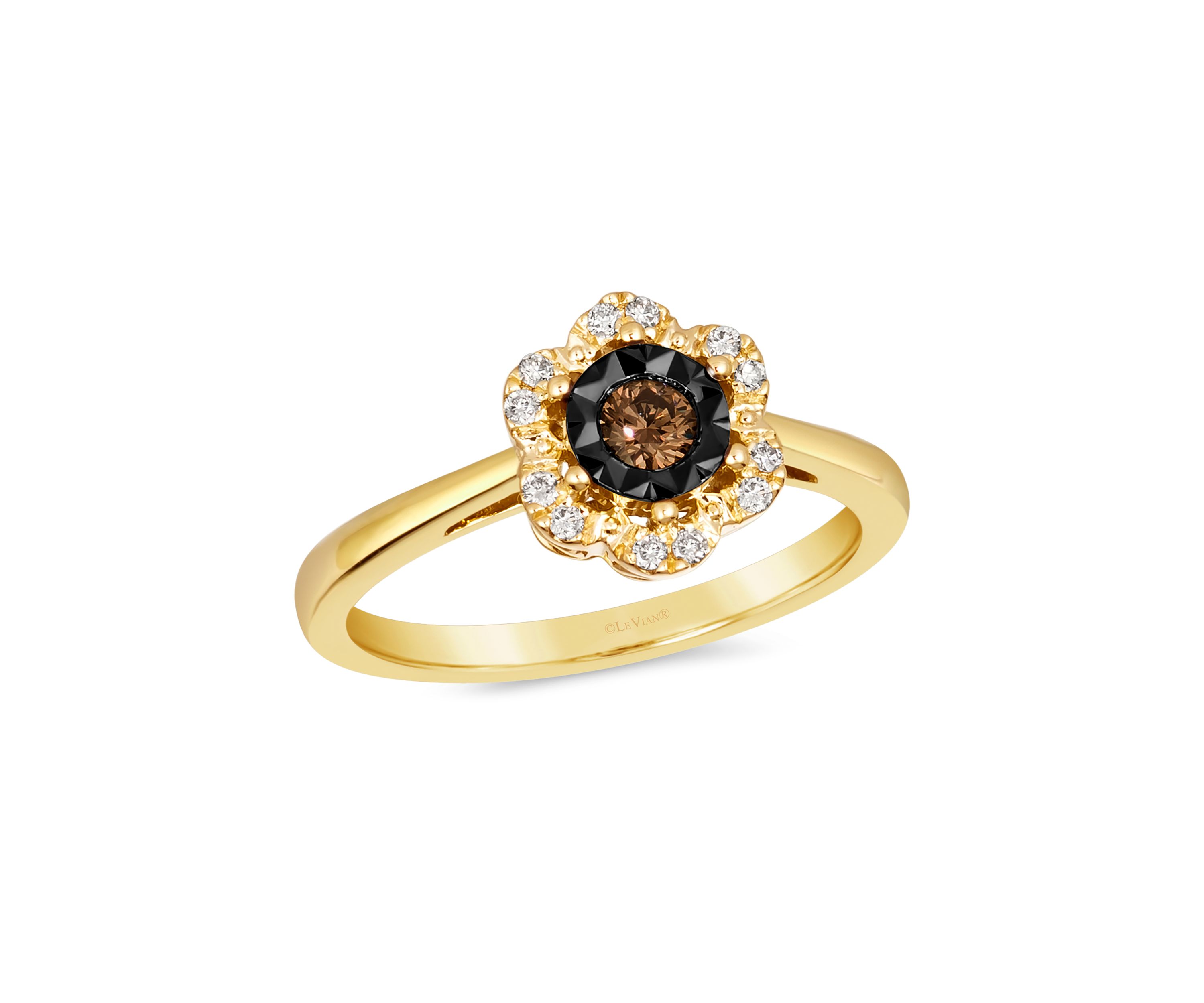 Diamond Illusion 1/5 ct. t.w. Diamond Ring in 14K Yellow Gold