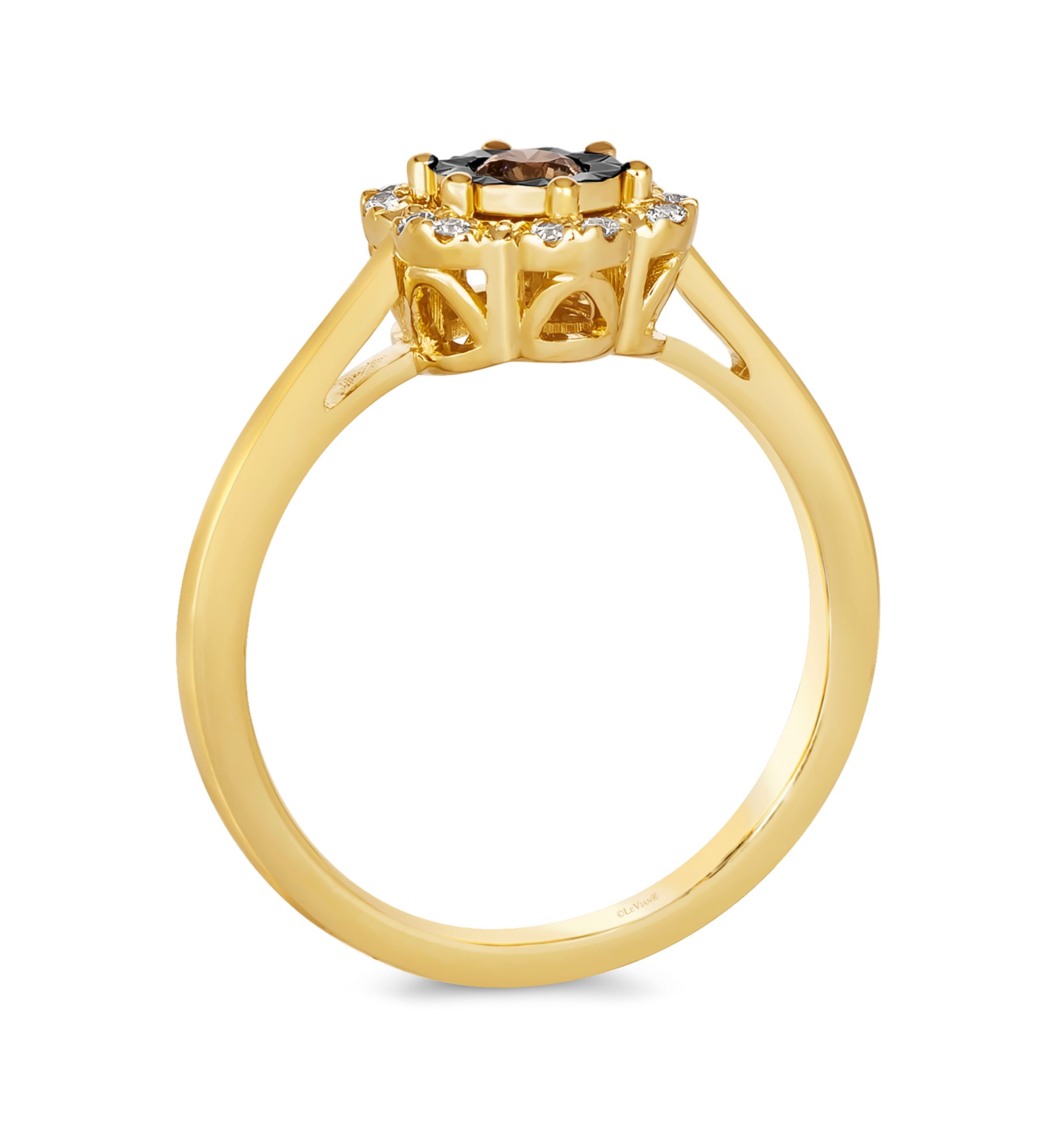 Diamond Illusion 1/5 ct. t.w. Diamond Ring in 14K Yellow Gold
