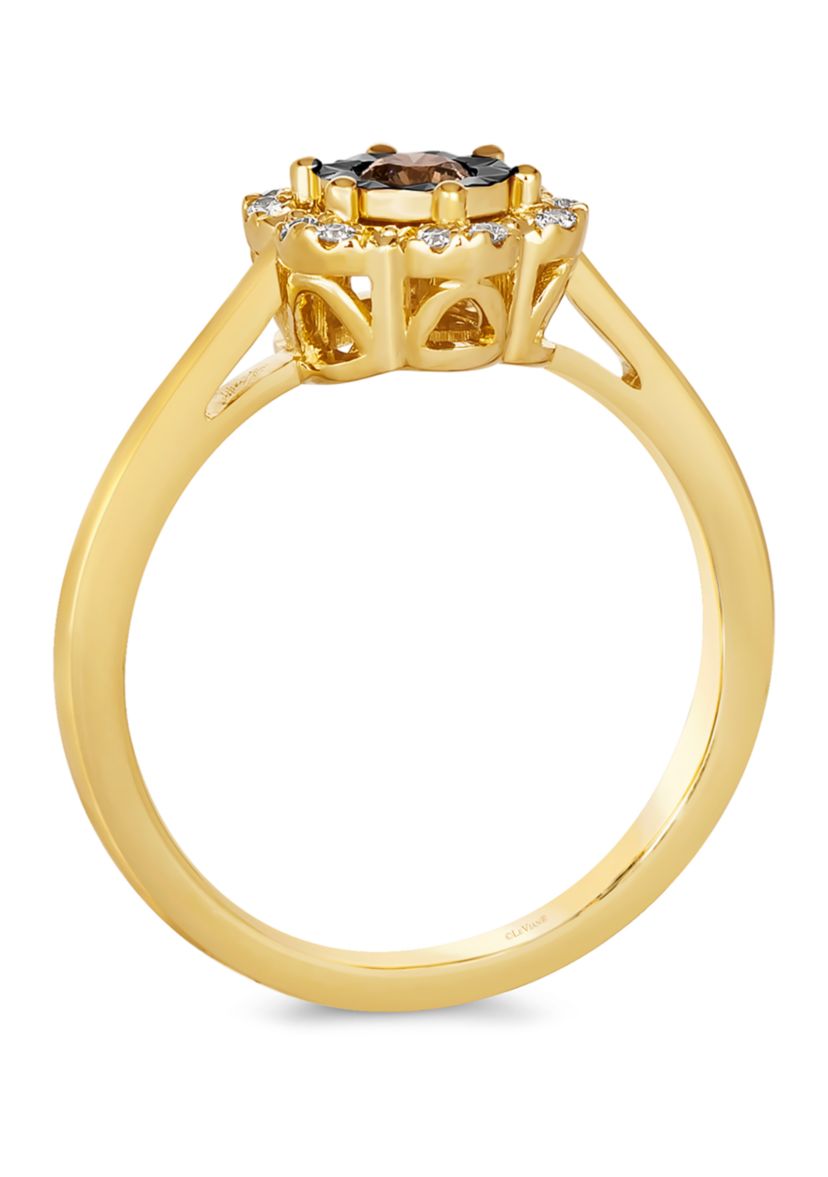 Diamond Illusion 1/5 ct. t.w. Diamond Ring in 14K Yellow Gold